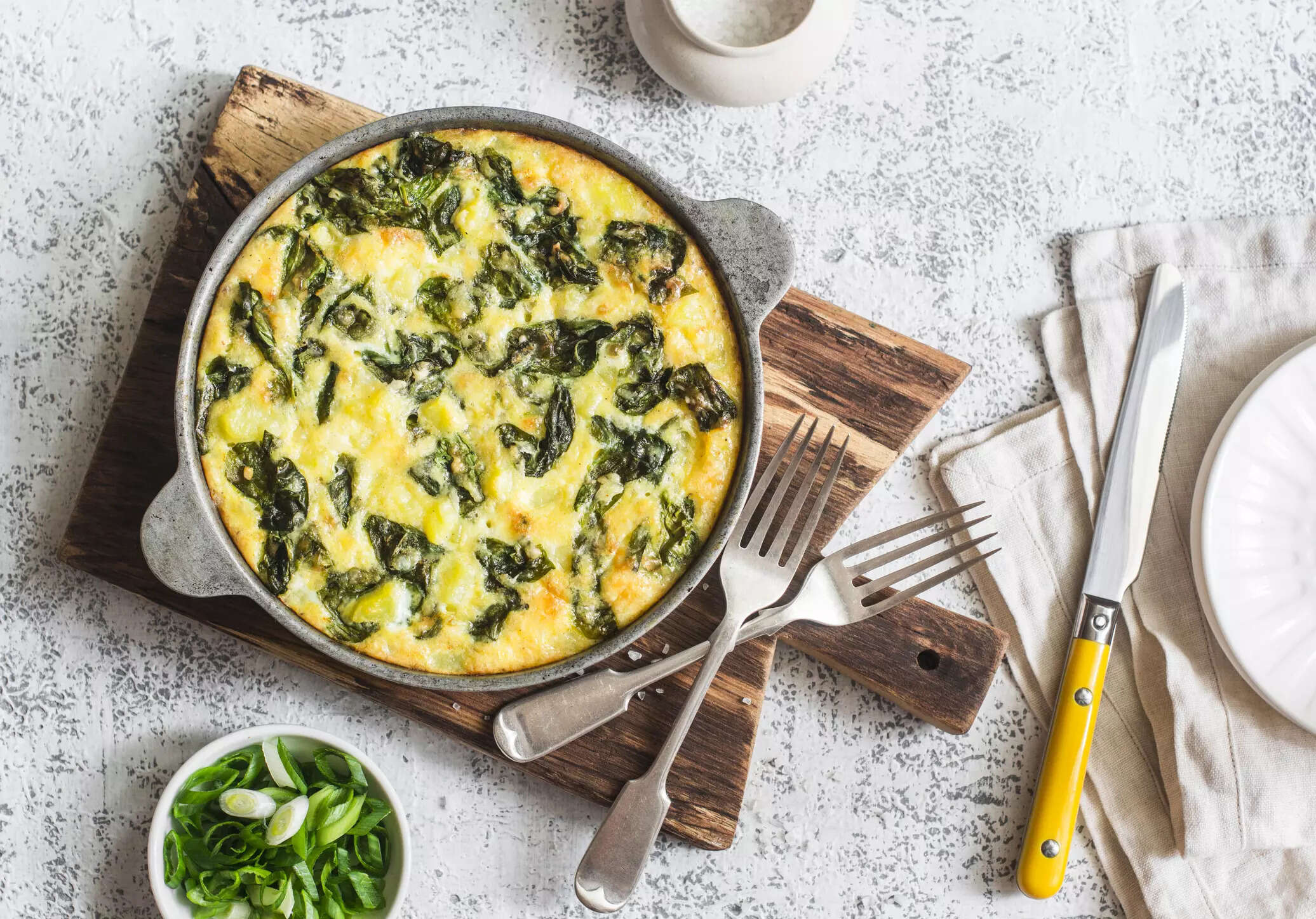 Healthy Egg Bake with Spinach, Mushrooms & Cottage Cheese Britannia